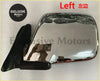 Chrome mirror for toyota land cruiser lc80 fj80 left side exterior with chrome finish and black plastic mount bracket