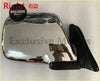 Chrome finished right-side car side mirror with black base for toyota land cruiser lc80 fj80 1991-1997