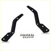 Black metal side mount brackets with matching screws for chrome rear step bumper bar suitable for toyota hilux