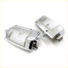 Chrome side corner parking lights for nissan datsun navara d21 with clear ribbed lenses and mounting hardware