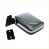 Chrome side door mirror lh for isuzu bedford kb250 with chrome finish and black mounting bracket shown from back side