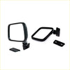Black rectangular side door mirrors with sleek durable plastic frames and mounts for isuzu faster 2nd gen bedford kb