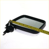 Black rectangular glossy side door mirror with mounting bracket for Isuzu Faster 2nd gen Bedford KB chrome set