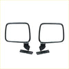 Black rectangular side door mirrors with chrome trim and black brackets for isuzu faster 2nd gen bedford kb