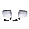 Pair of chrome finished rectangular side door mirrors with black mounts for isuzu kb250 280 kb42 bedford kb