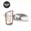 Chrome side mirror cover trim for toyota prius 2003-2009 with sleek chrome finish and red accent strip along edge