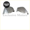Pair of sleek chrome finished side mirror covers for mitsubishi l200 triton shown from the back side