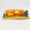 Chrome side turn lights for nissan d21 1986-1997 with orange amber textured diamond lens and chrome metal housing