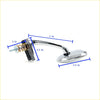 Chrome steel fender mirror with chrome finish curved arm and rectangular glass for mazda capella mx6 1966 1997