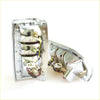 Chrome tail lights for mitsubishi strada 1987-1996 showing back side with chrome finish and visible wiring sockets