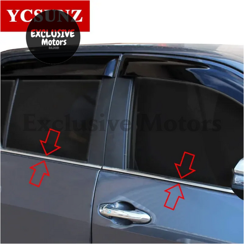 Toyota Hilux Revo Rocco 2016-2022 Chrome Window Trims