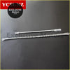 Two silver metal windshield wiper arms with textured surface and capped ends for toyota hilux revo rocco 2016-2022