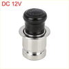Black rubber cap on shiny chrome cigarette lighter socket plug dc 12v for Toyota Sienna and Sequoia 2001-2023