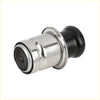 Silver and black metallic cigarette lighter socket plug for toyota sienna and sequoia 2001-2023 shown from the back side