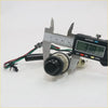 Black plastic cigarette lighter switch for Toyota Hilux mk6 sr5 champ 2011-2015 with attached wiring and caliper measurement