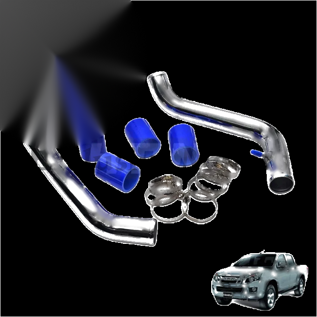 Isuzu D-Max 2.5L 4JK1 Turbo Diesel 2012+ Aluminum 2" Intercooler Piping Kit