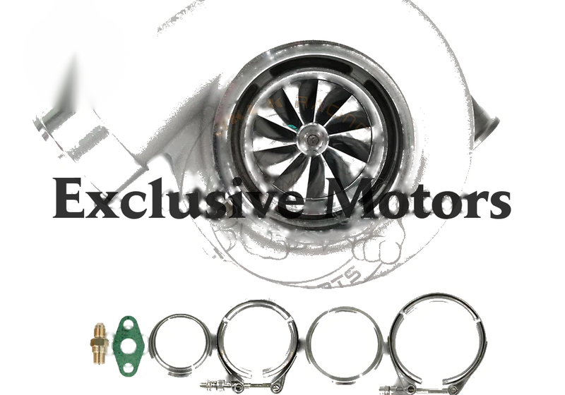 JKVK Racing Gen II GTX3584RS Reverse Rotation Dual Ceramic Ball Bearing Flank Milled Wheel Turbo .83/1.01 D-Vband 550-950HP