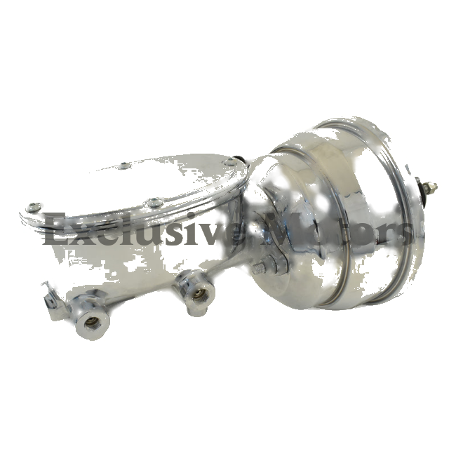 Universal Wilwood Style 8" Chrome Dual Brake Booster & Master Cylinder (1960-2023)