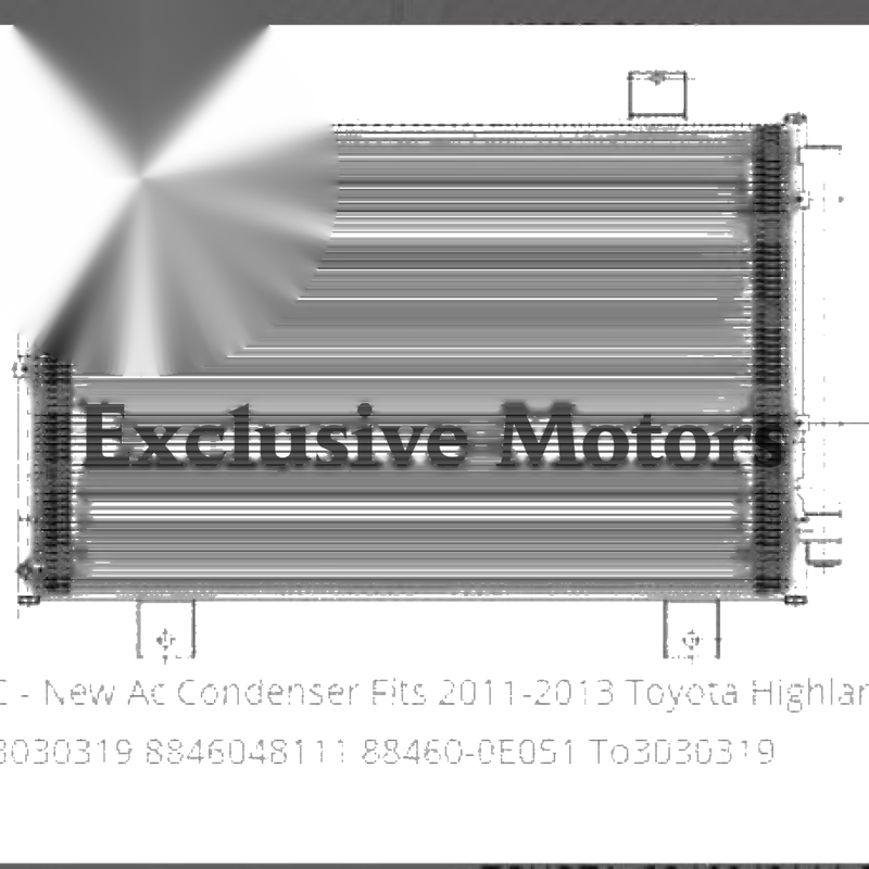 Toyota Highlander Right Condenser (2010-2013)
