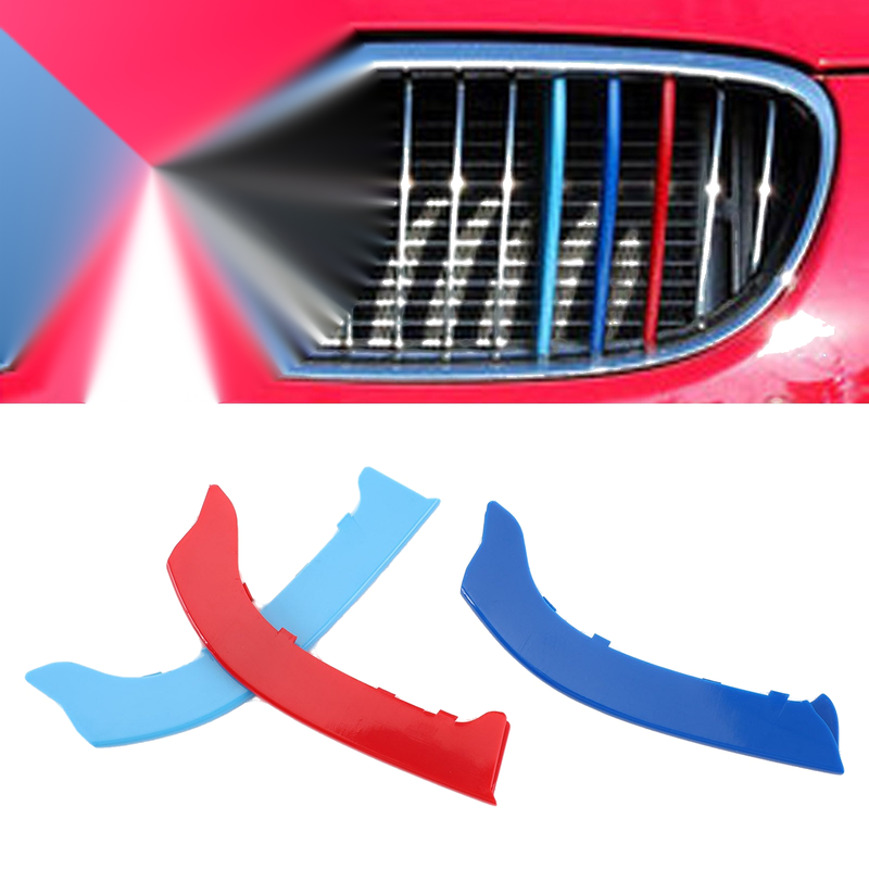 BMW 3 Series Tri-Colour Grille Cover Strips (2009-2012)