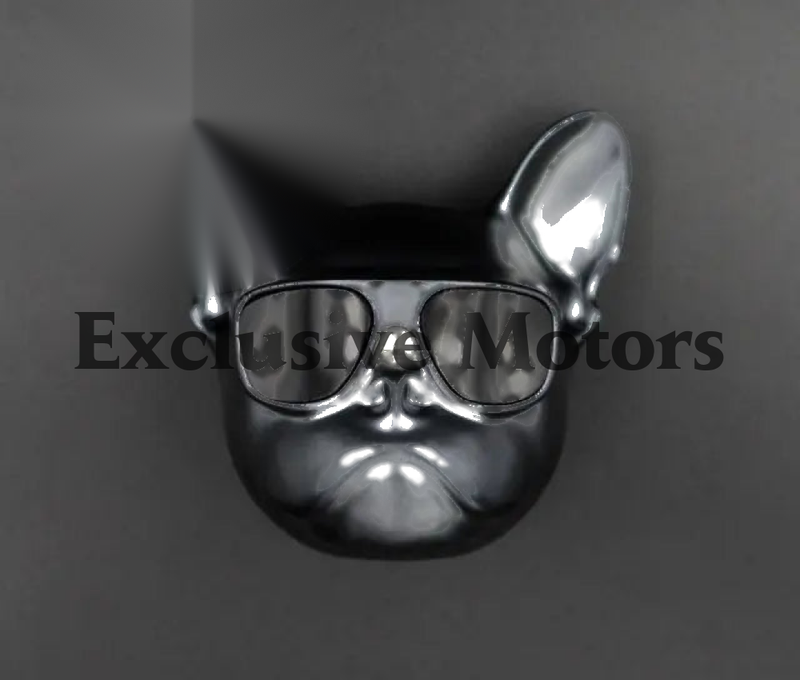 French Bull Dog Air Freshener - Refillable Fragrance Dispenser - Gun Metal