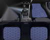 Custom Japanese Waves Floor Mats Blue