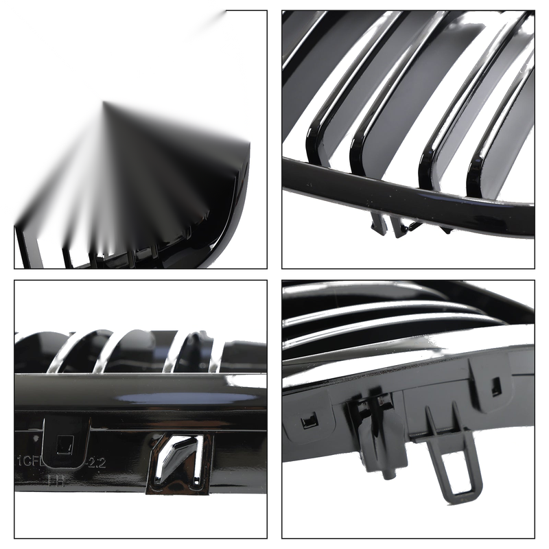 BMW X6 M E71 09-14 Front Kidney Grille Gloss Black