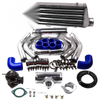 Maxpeedingrods  21''x 7''x 2.5'' Universal Tube & Fin Intercooler & 2.5" Pipe Hose Tube Kit & Type-S Blow Off Valve BOV