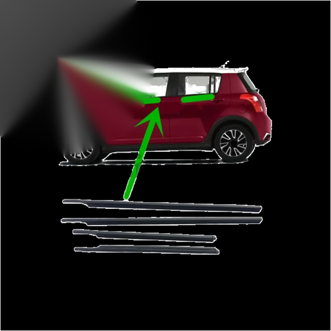 Suzuki Swift 4-Piece Outer Window Rubber Weather Strip (2006-2012)