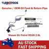 Nissan GU Y61 Patrol RD28 2.8L Genuine Turbo Charger Oil Feed & Return Pipe
