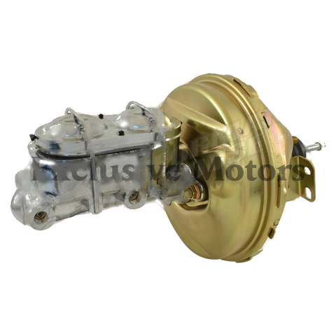GM 1-1/8" Chrome Master Cylinder & 9" Zinc Brake Booster (1964-1972)