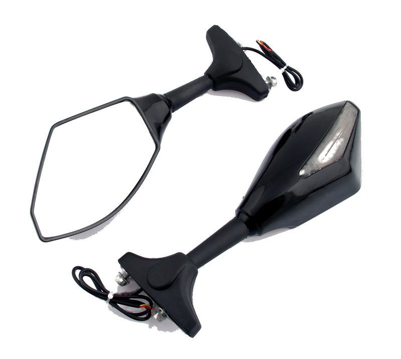 Honda Kawasaki Suzuki Yamaha Ducati Generic Universal Moto LED Turn Signal Mirrors