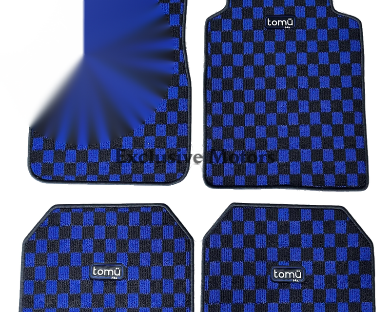 Tomu Blue Checker Floor Mats