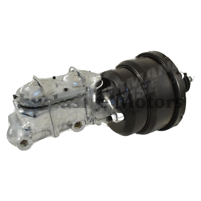 GM 1-1/8" Chrome Master Cylinder & 7" Dual Brake Booster (1964-1974)