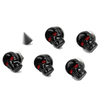 6x Universal Motorcycle Black Skull License Number Plate Frame Screw Bolt Generic