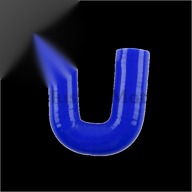 Blue 180-Degree Elbow Universal Silicone Hose