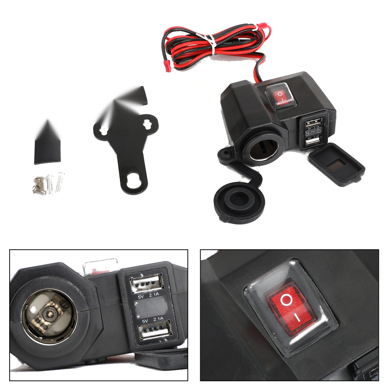 Motorcycle Motorbike USB Charger Power Adapter Socket Cell Phone GPS Waterproof Generic
