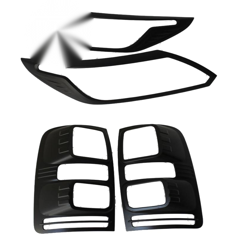 Holden Colorado Matte Black Headlight & Taillight Covers (2016-2019)
