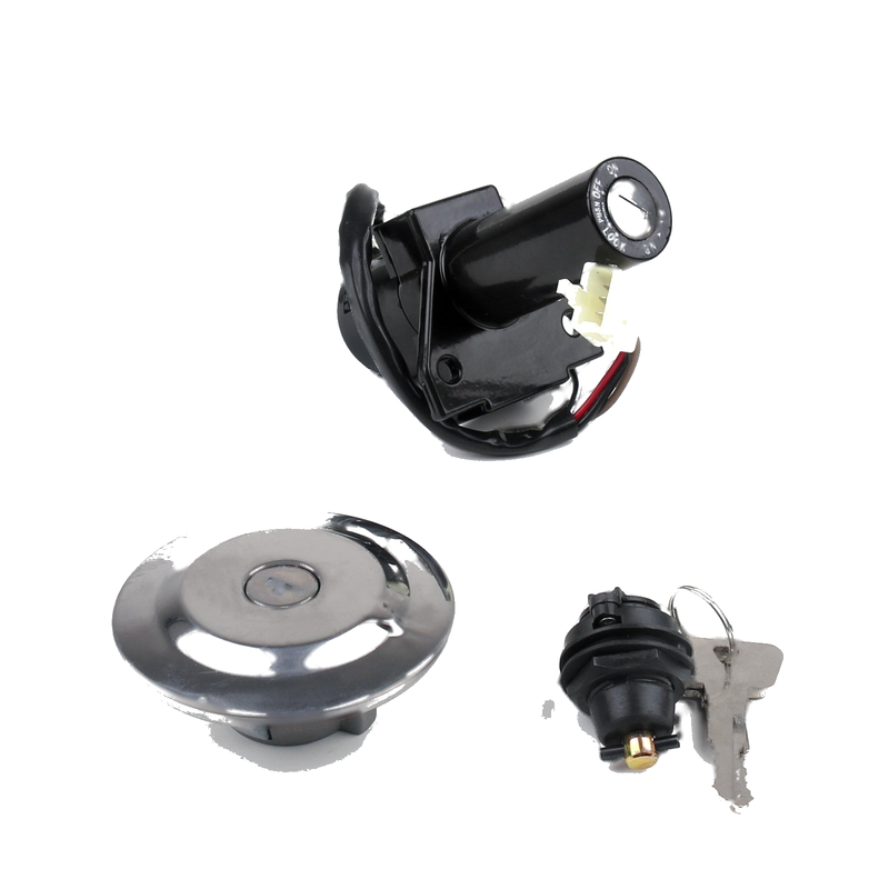 Ignition Switch Gas Cap Seat Lock Key Set fits Yamaha YBR125 YBR 125 2005-2009 Generic