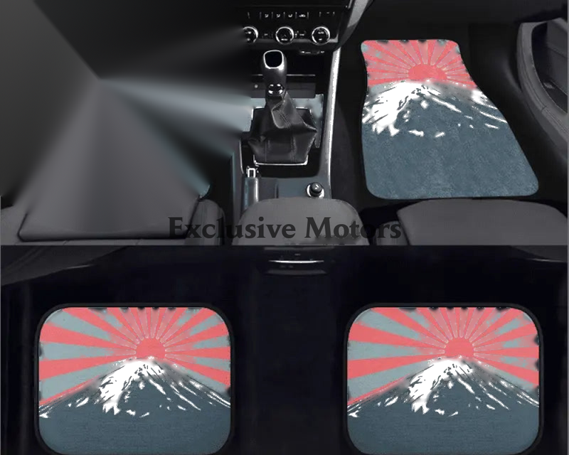 Custom Mount Fuji + Japanese Sunrise  Floor Mats