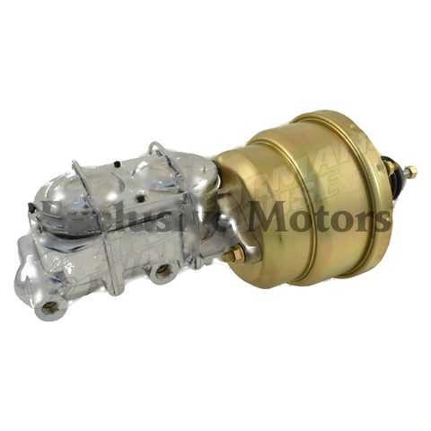 GM 1-1/8" Chrome Master Cylinder & 7" Zinc Dual Brake Booster (1964-1972)