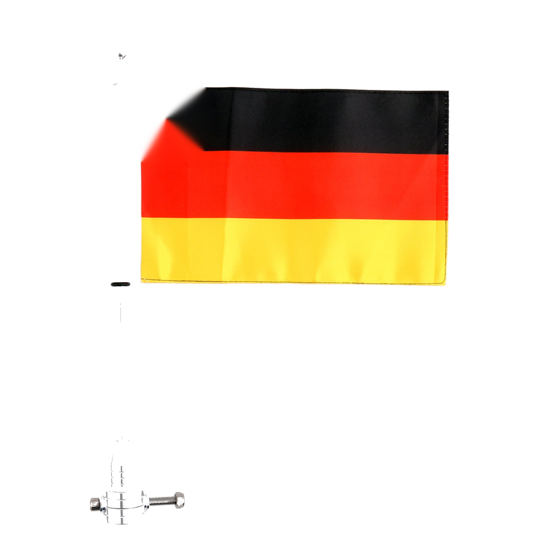 Harley Softail Iron 883 Generic Luggage Rack Vertical Flag Pole & Germany Flag