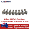 Manifold & Turbo 8 Pcs M10X1.5X45Mm Titanium Stud Kit