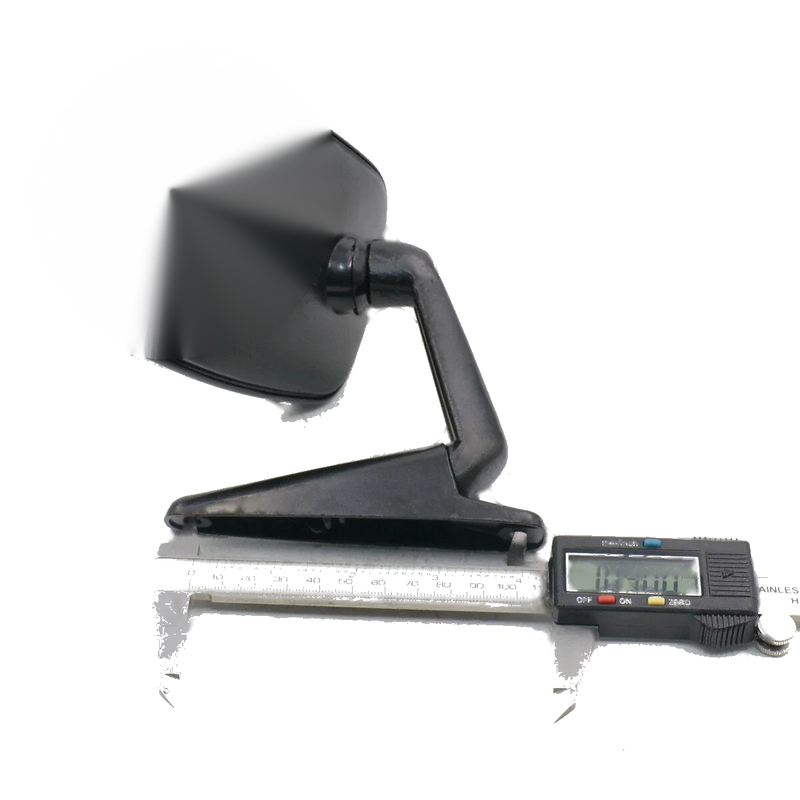 Style 2 Pieces Black Fender Door Mirrors Long Base