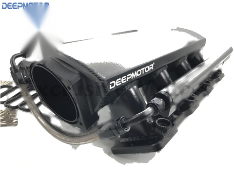 LS1, LS2, LS6 102mm Low Profile Intake Manifold with MAP Sensor Port & Fuel Rail (Black)