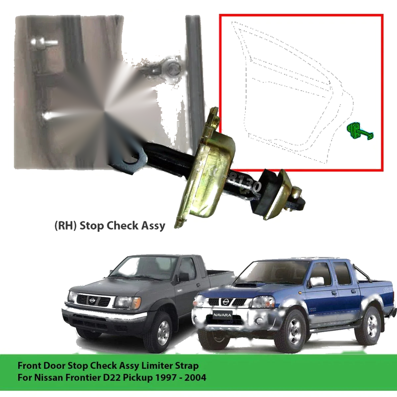 Nissan D22 Right Front Door Stop Check Limiter Strap (1997-2004)