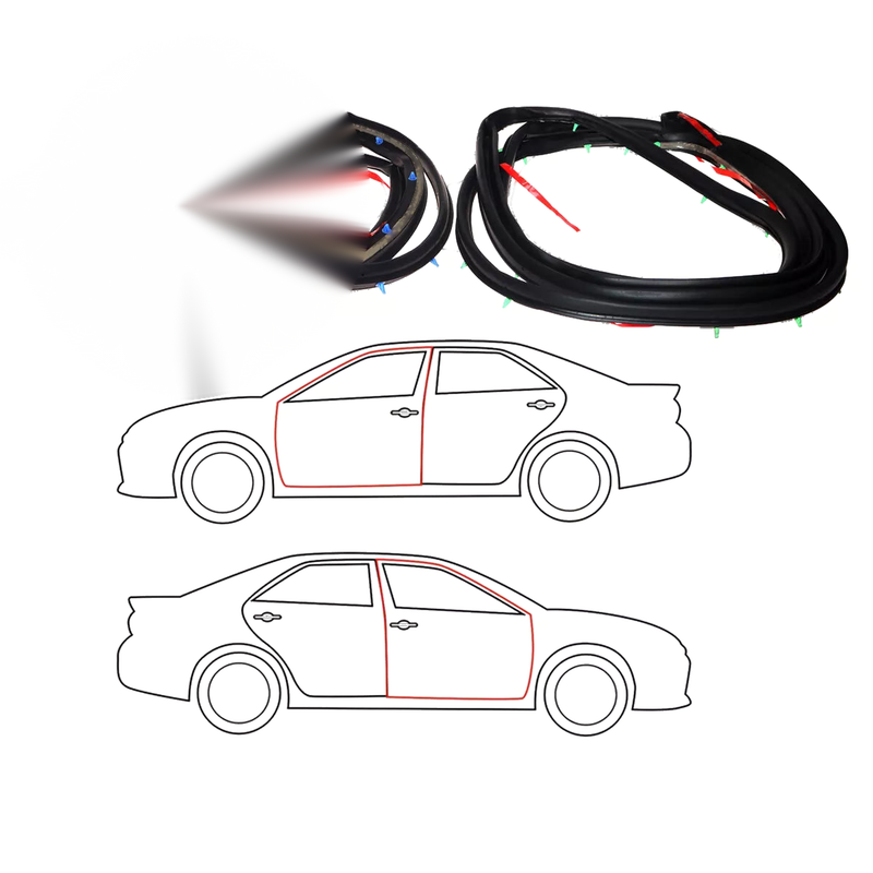 Toyota Yaris Echo Sedan 2005-2013 Front Door Weatherstrip