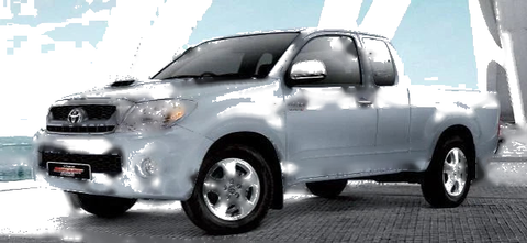 Toyota Hilux MK6 White Carbon Side Cab Cover (2005-2014)