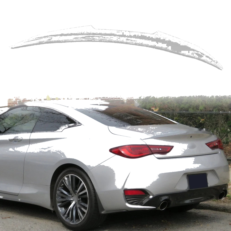 Infiniti Q60 V37 Brilliant Silver ABS Boot Spoiler (2017-2023)