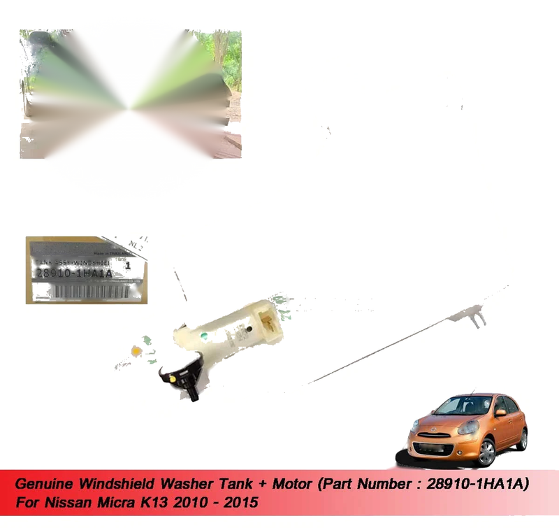 Nissan Micra K13 Washer Tank w/Motor (2010-2015)